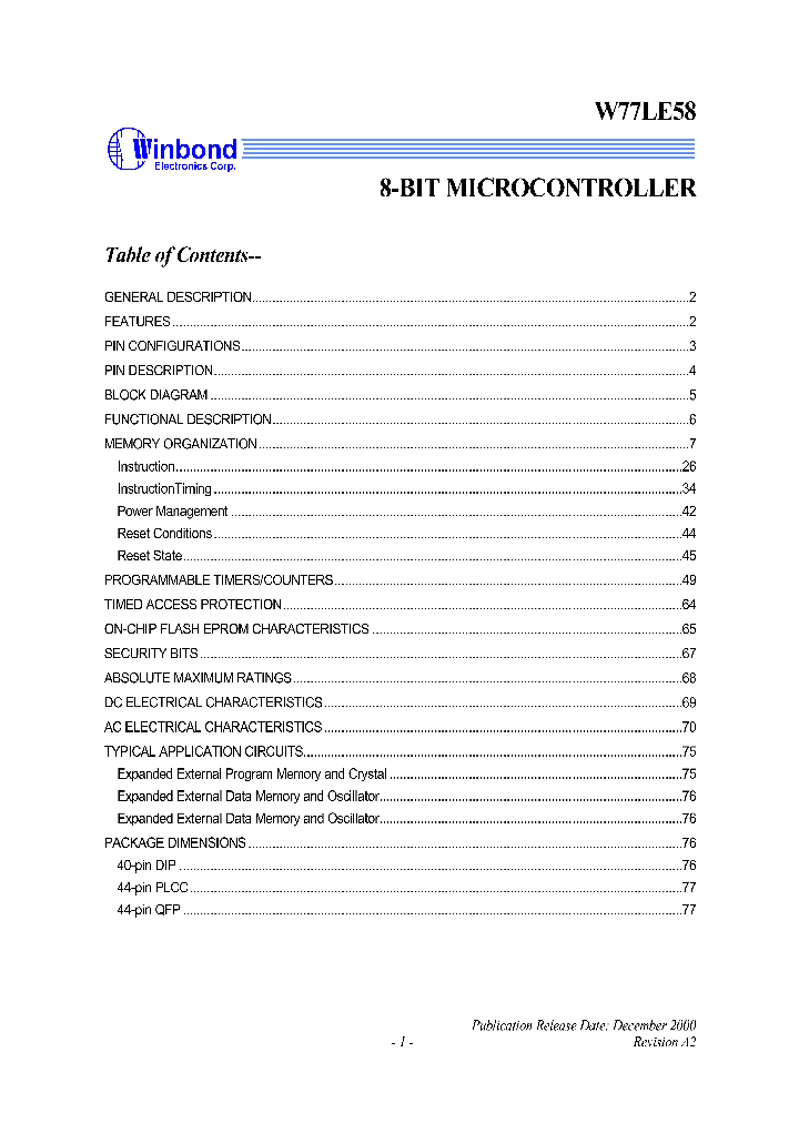 W77LE58PF_5702374.PDF Datasheet