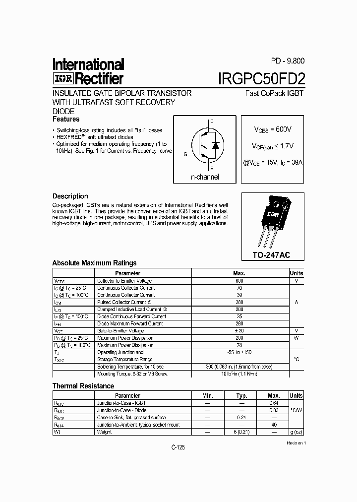 IRGPC50FD2_5715341.PDF Datasheet