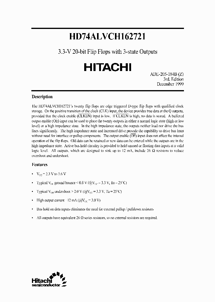 HD74ALVCH162721_5713326.PDF Datasheet