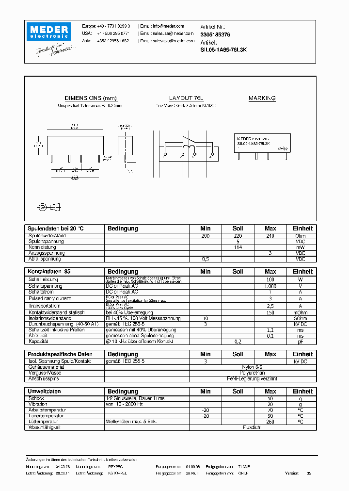 SIL05-1A85-76L3KDE_5717021.PDF Datasheet
