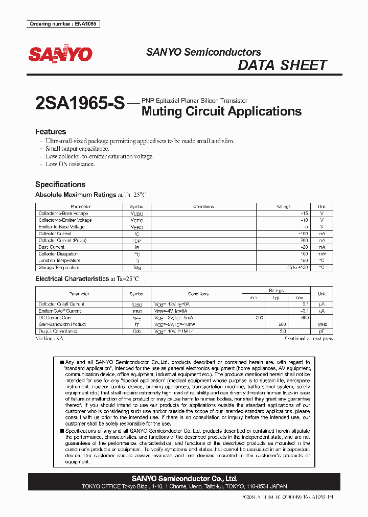 2SA1965-S_5721110.PDF Datasheet