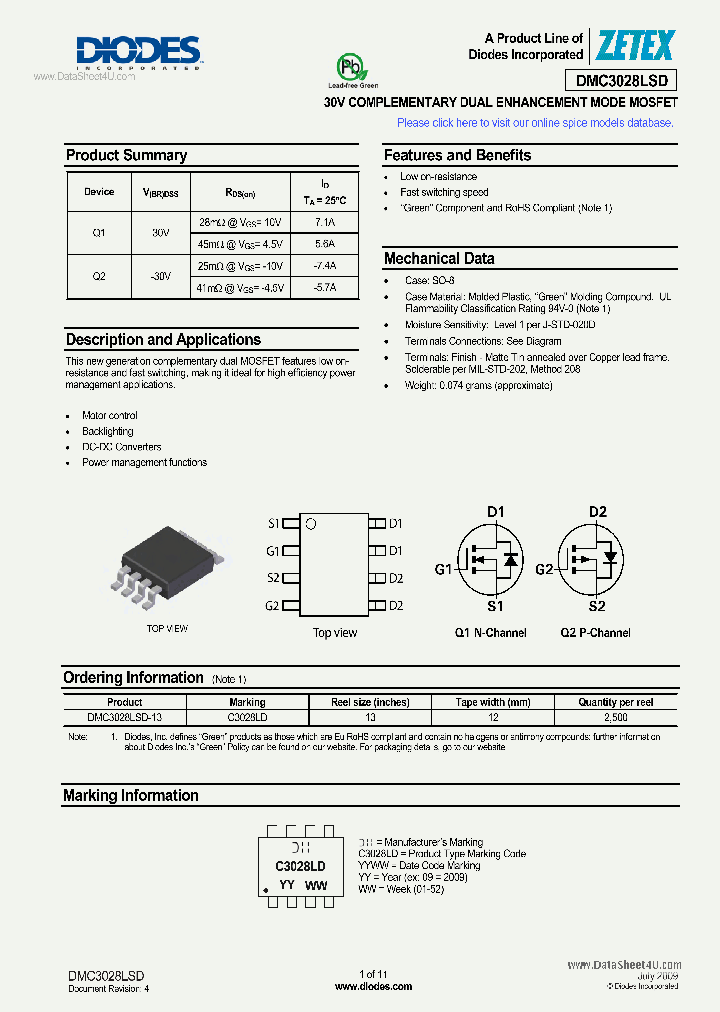 DMC3028LSD_5735351.PDF Datasheet