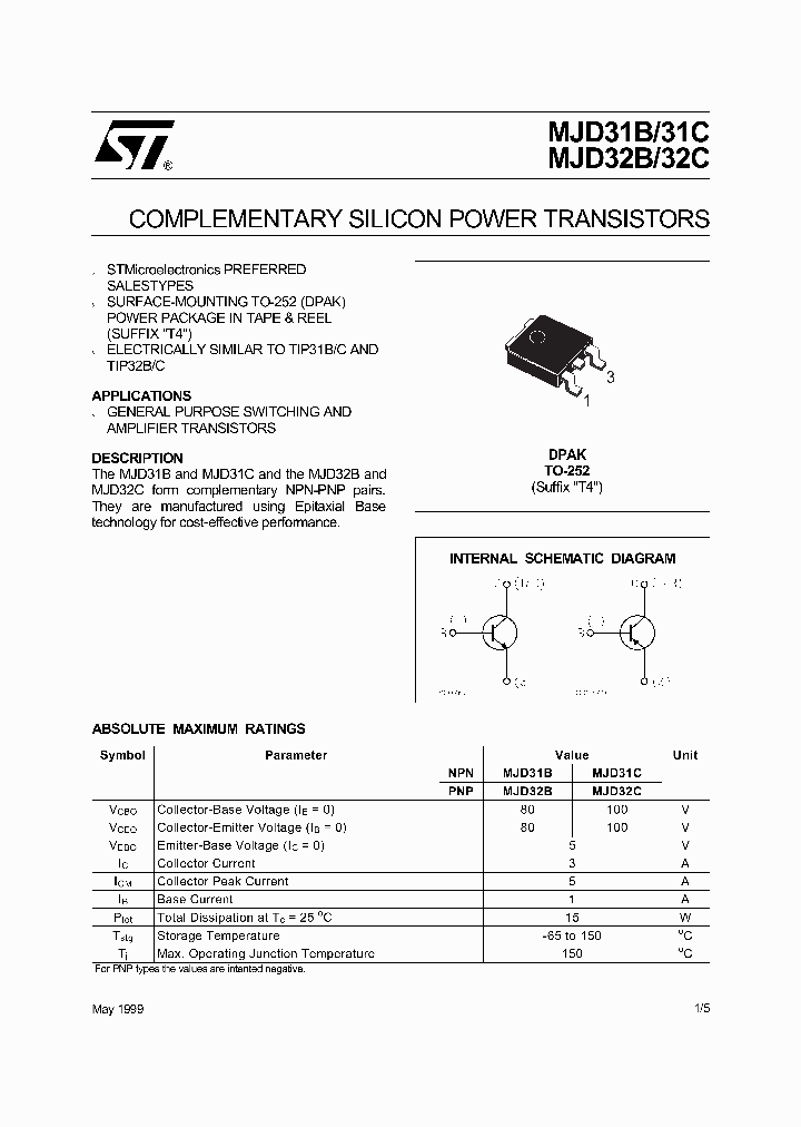 MJD31B_5765771.PDF Datasheet