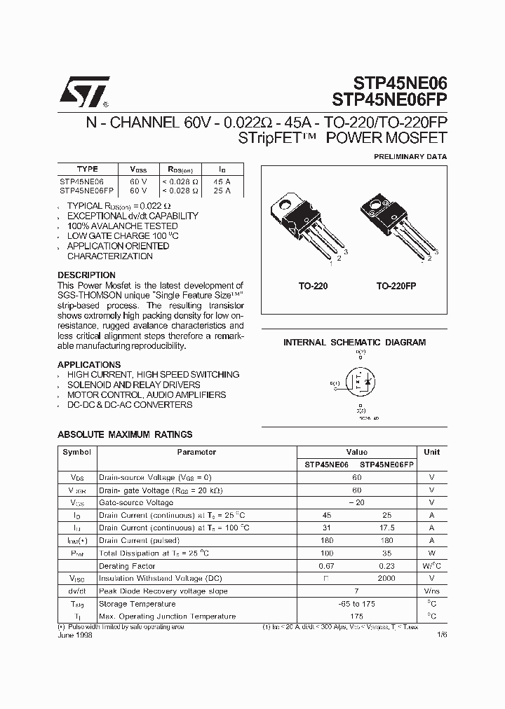 STP45NE06_5767186.PDF Datasheet