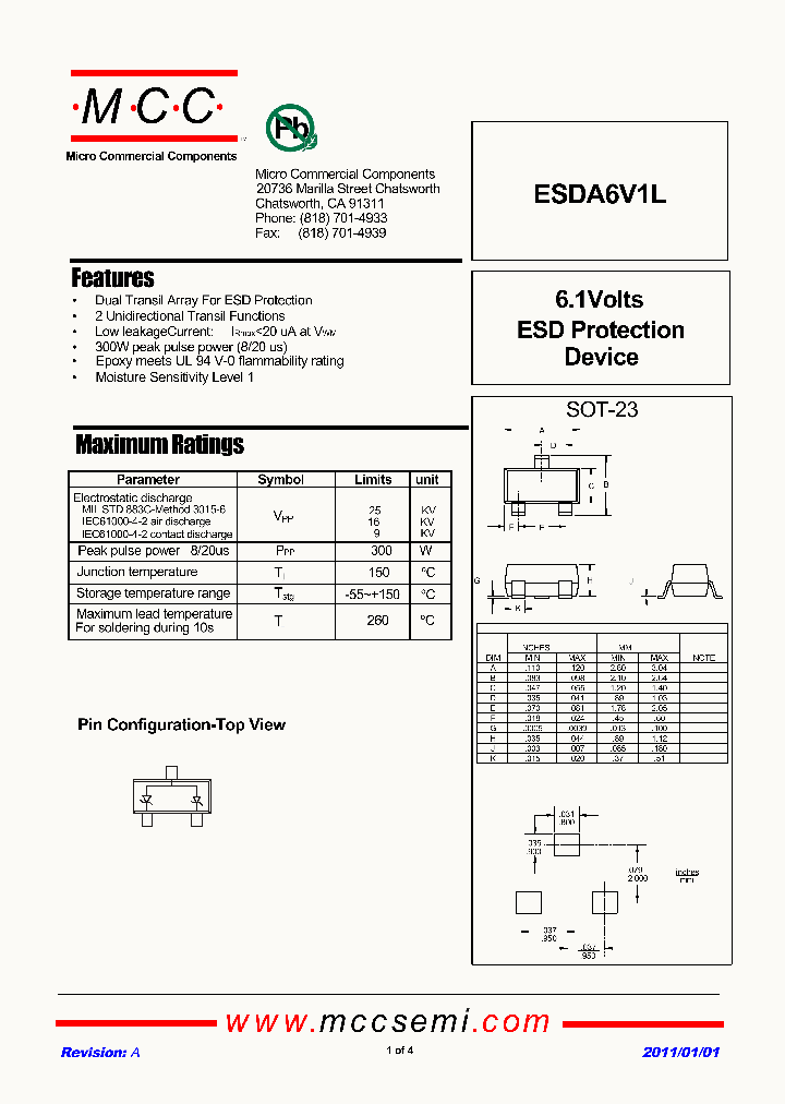 ESDA6V1L_5778223.PDF Datasheet