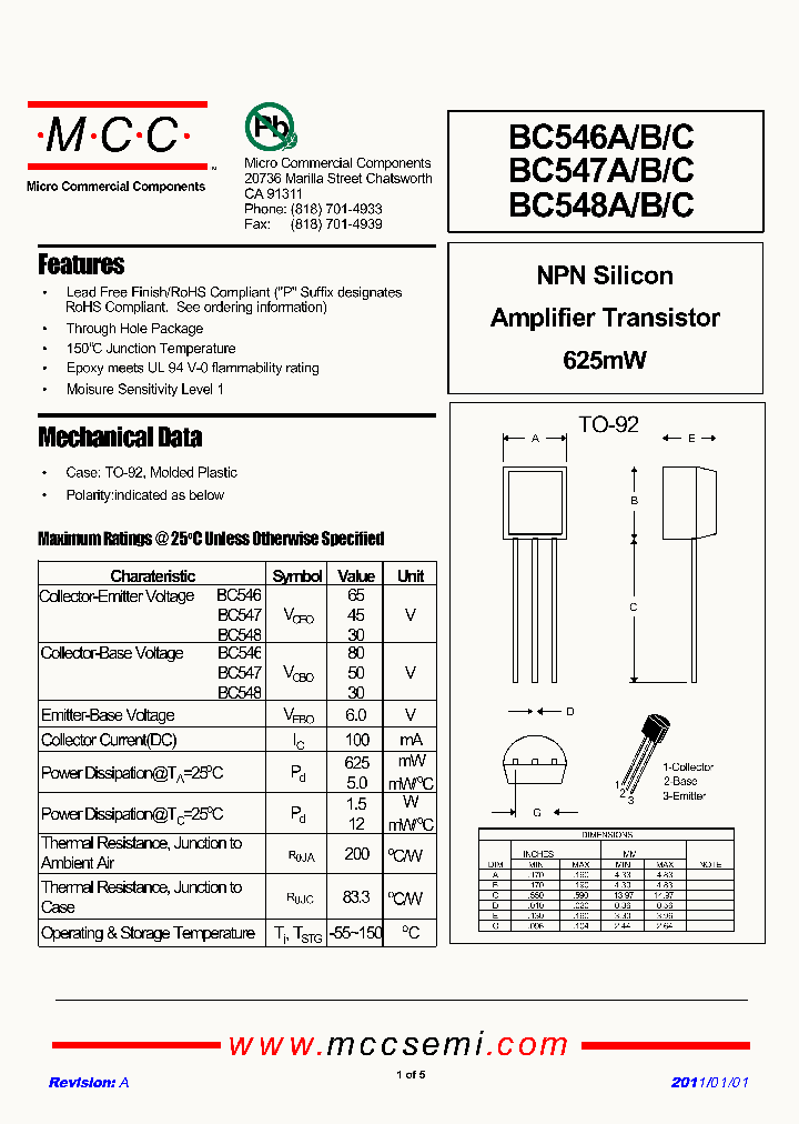 BC546A_5779114.PDF Datasheet