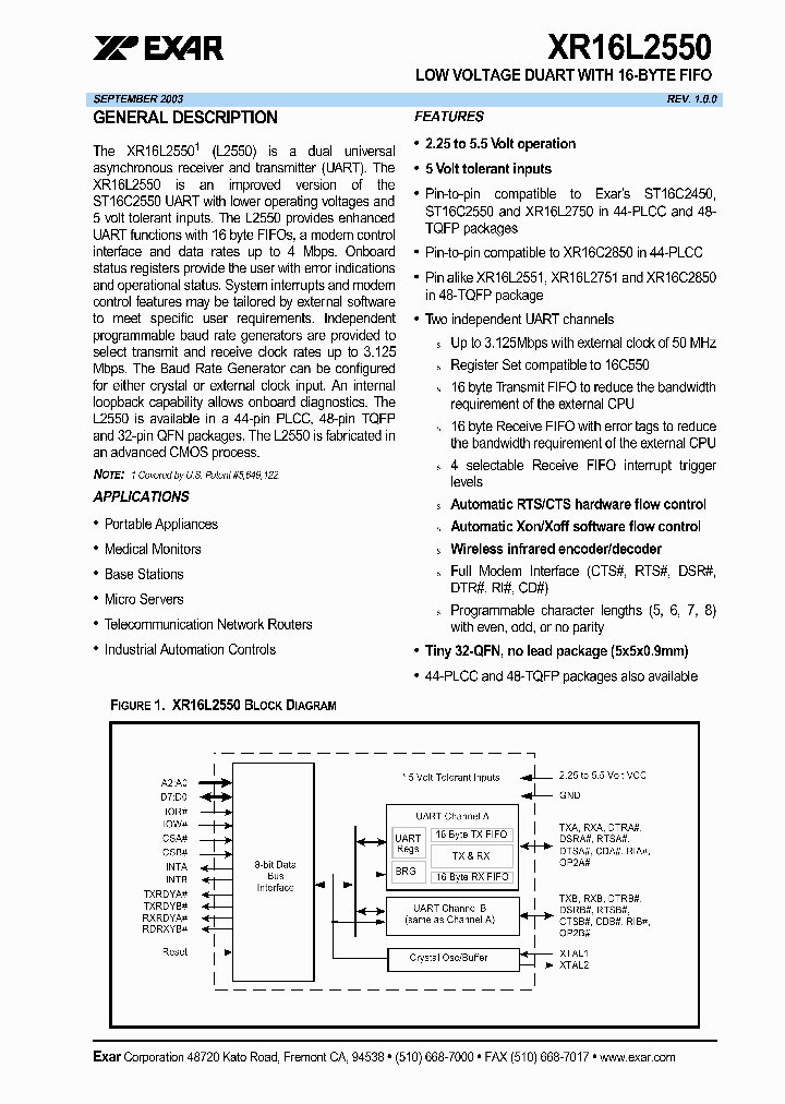 XR16L2550_5780252.PDF Datasheet