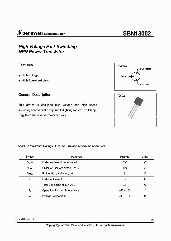 SBN13002-1_5800509.PDF Datasheet