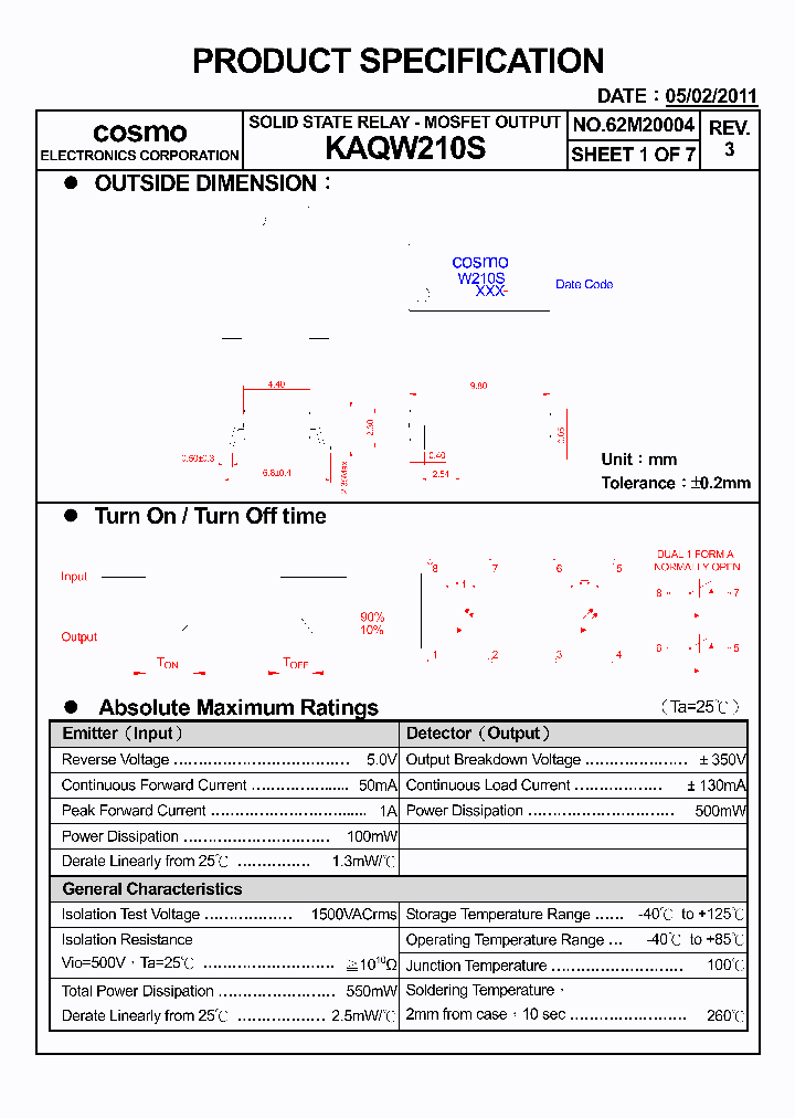 KAQW210S11_5813098.PDF Datasheet