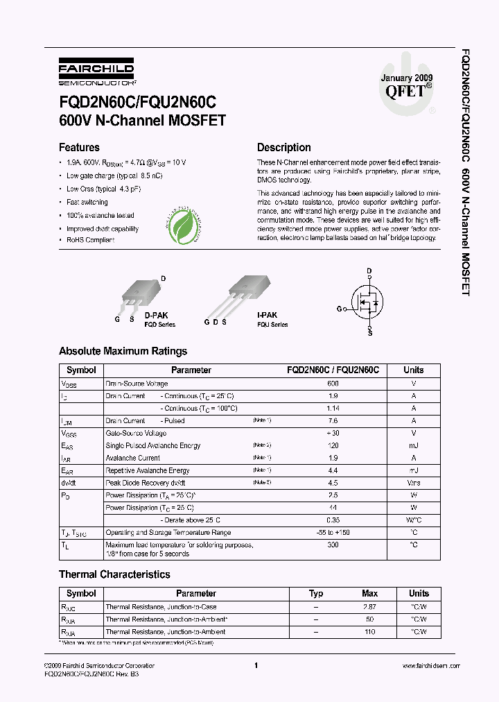 FQD2N60C09_5827399.PDF Datasheet