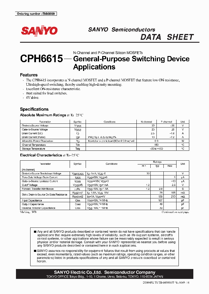 CPH6615_5831569.PDF Datasheet