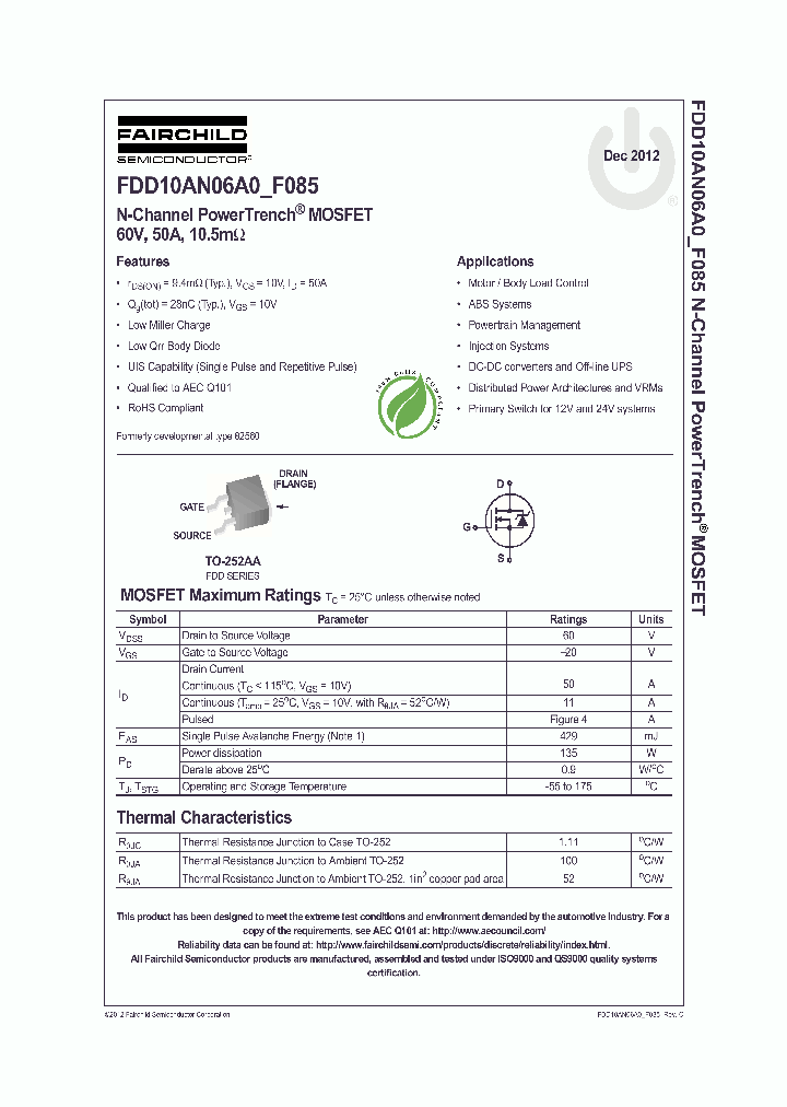FDD10AN06F08512_5826327.PDF Datasheet