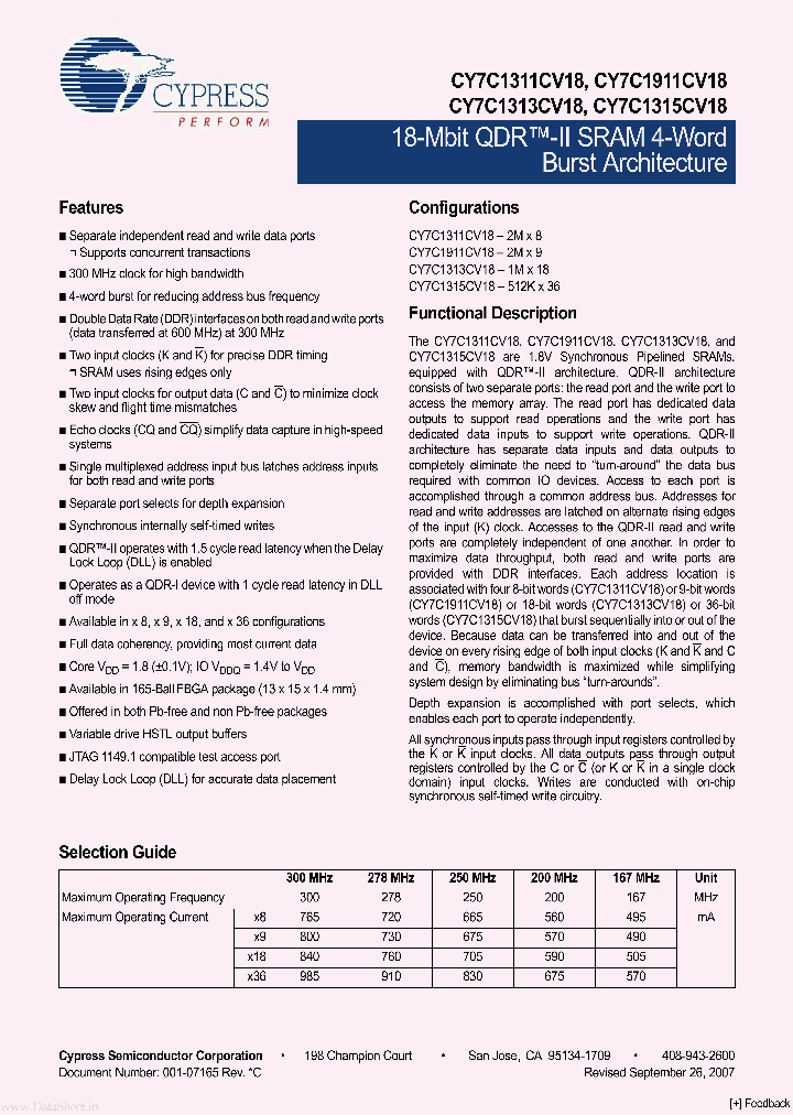 CY7C1911CV18_5847857.PDF Datasheet