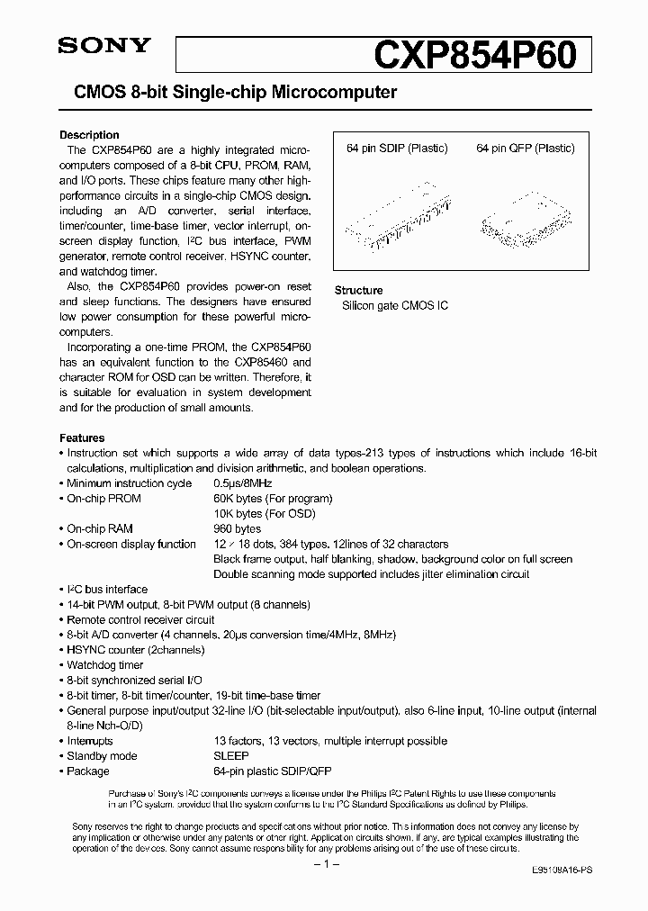 CXP854P60_5848626.PDF Datasheet