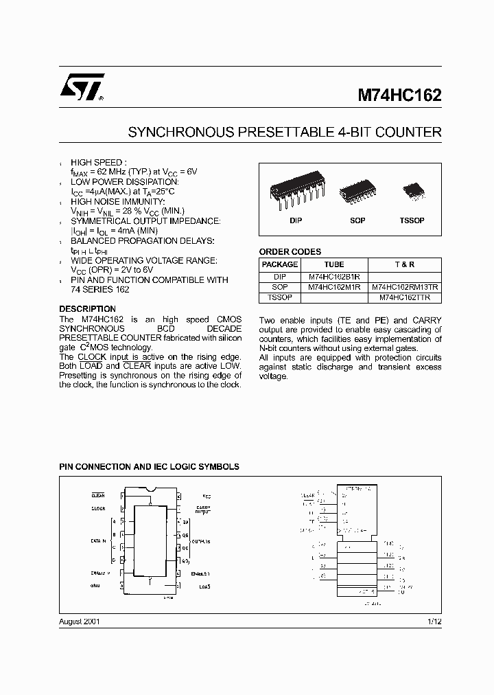 M74HC162M1R_5854722.PDF Datasheet