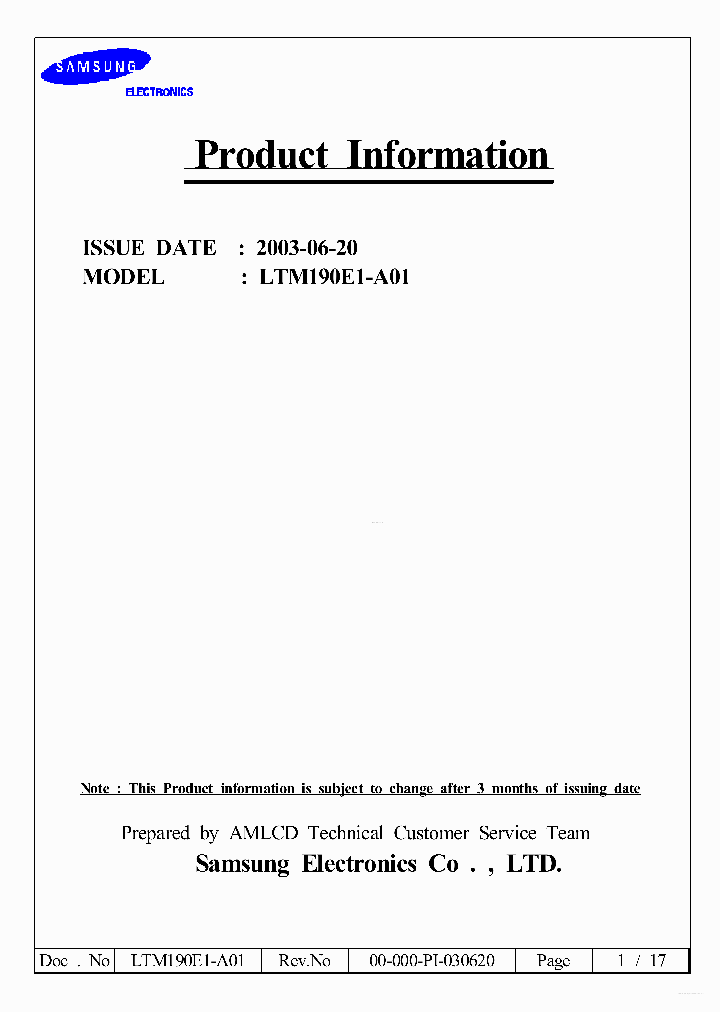 LTM190E1-A01_5854852.PDF Datasheet