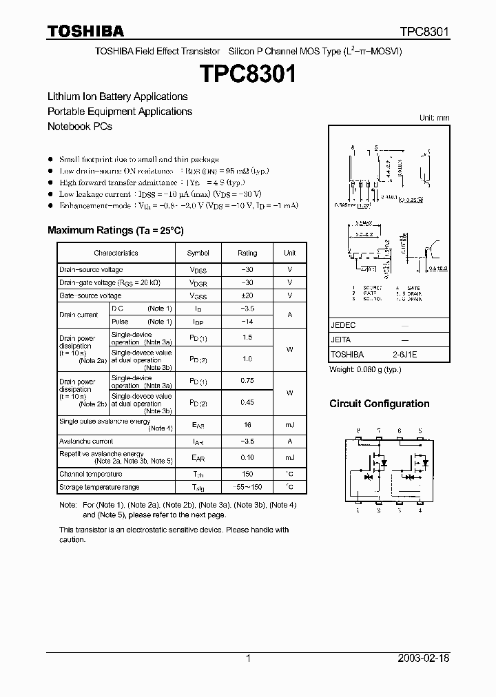 TPC8301_5871057.PDF Datasheet