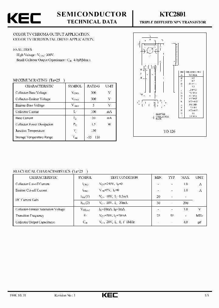 KTC2801_5870707.PDF Datasheet