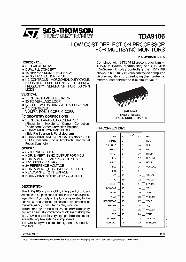 TDA9106_5882244.PDF Datasheet