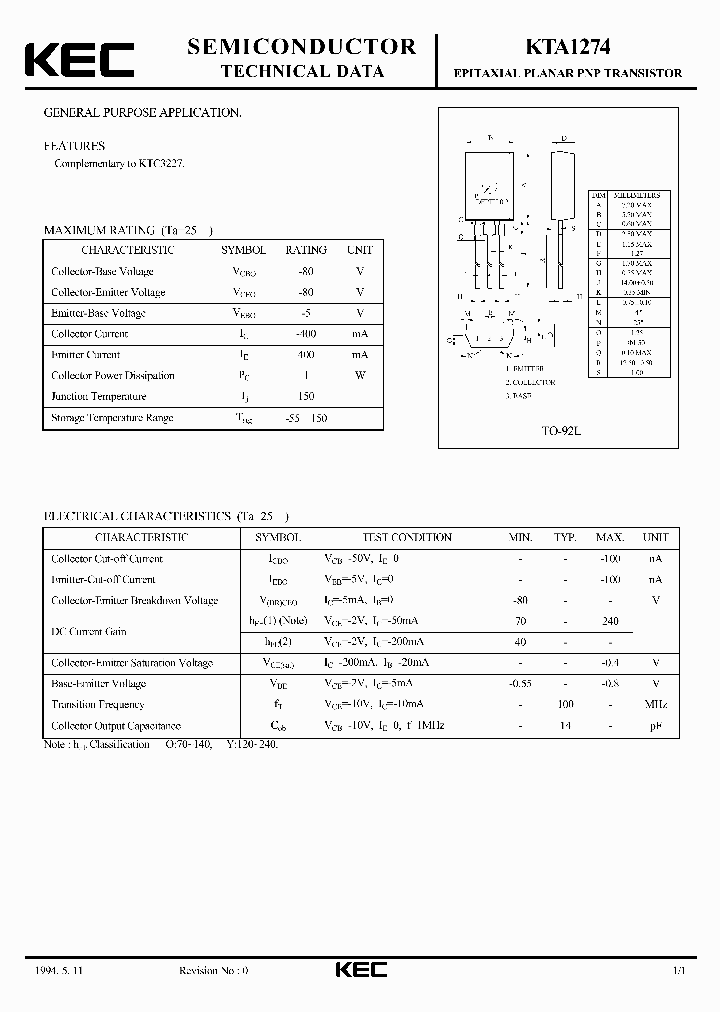 KTA1274_5896222.PDF Datasheet