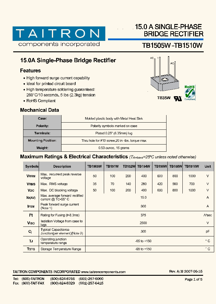 TB1505W_5914110.PDF Datasheet