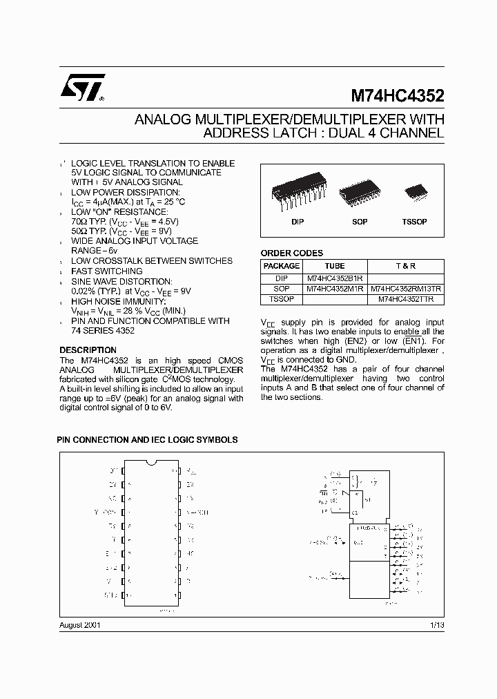 M74HC4352M1R_5919274.PDF Datasheet