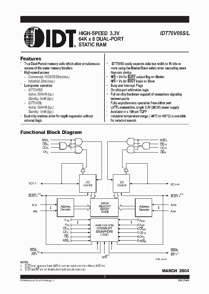 IDT70V08S20PF_5922722.PDF Datasheet