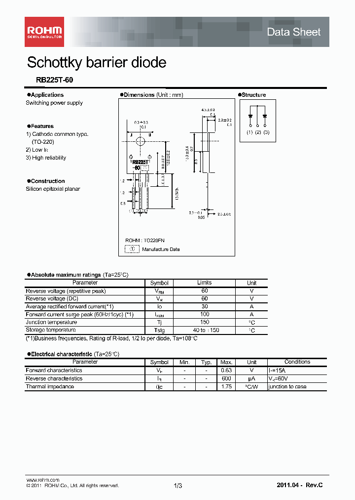 RB225T-6011_5927409.PDF Datasheet
