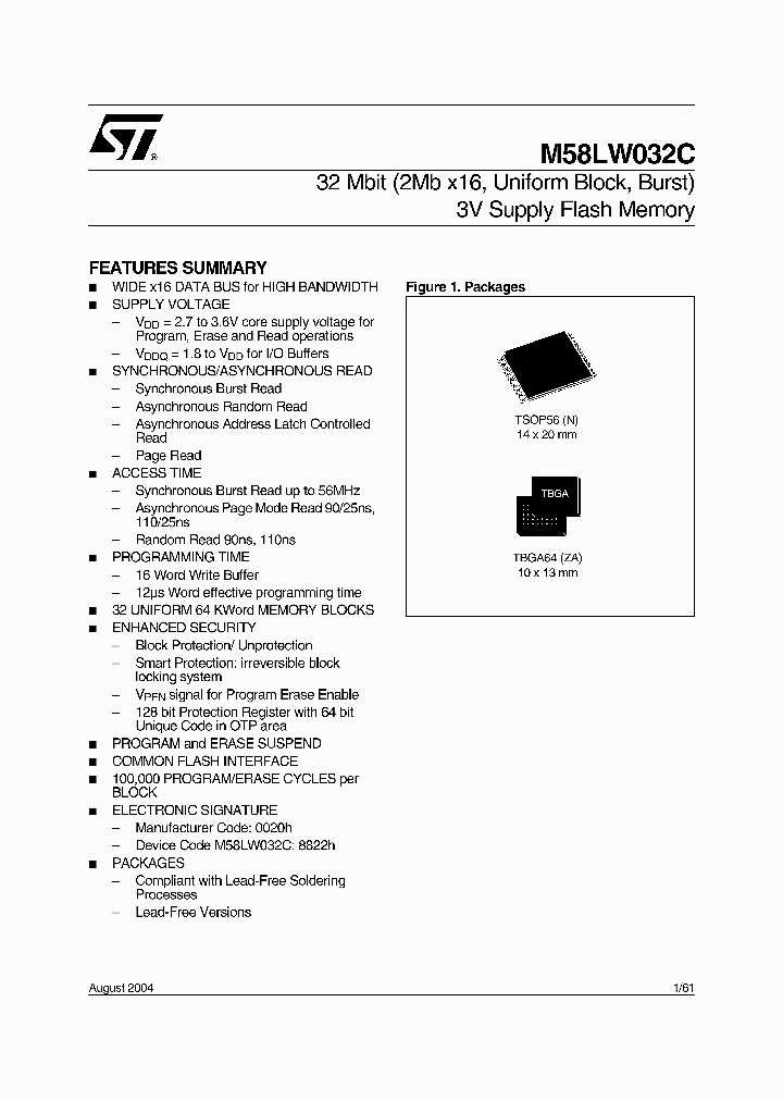 M58LW032C110N1_5930042.PDF Datasheet