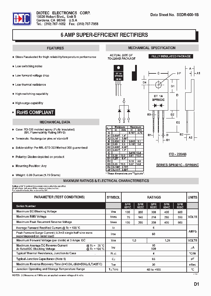 SEDR-600-2B_5944716.PDF Datasheet