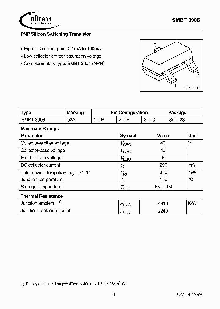 SMBT3906_5947289.PDF Datasheet