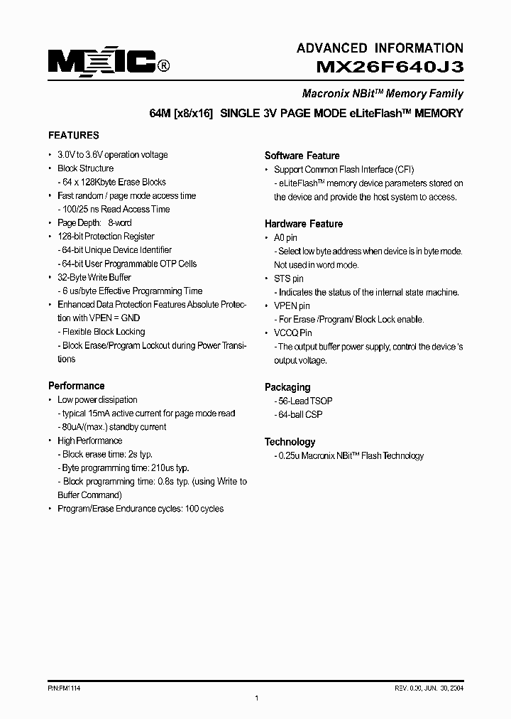 MX26F640J3TC-10_5974740.PDF Datasheet