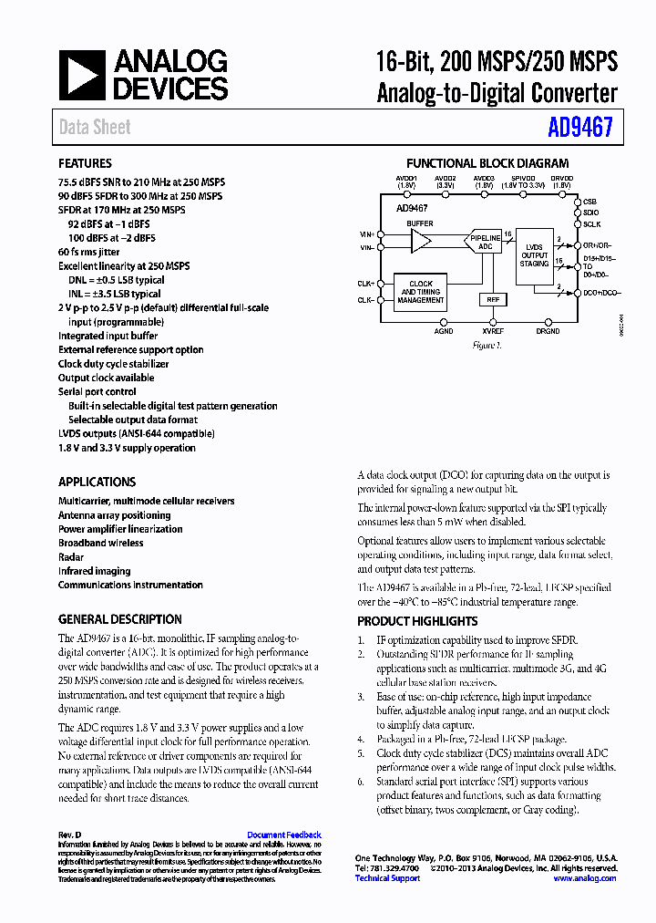 AD9467BCPZRL7-200_5997329.PDF Datasheet