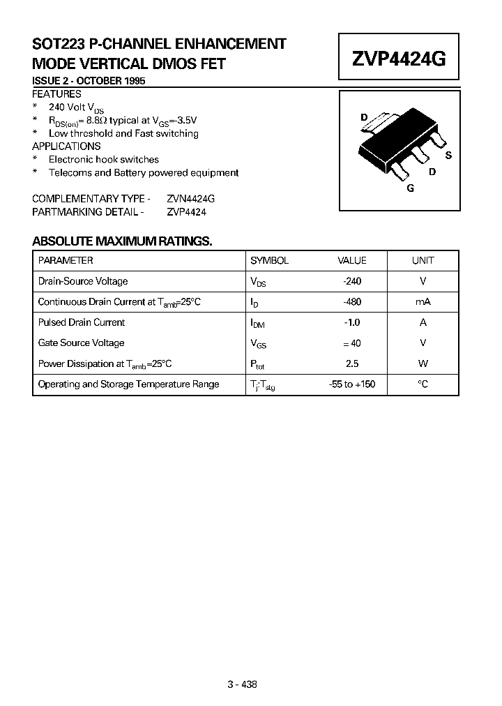 ZVP4424G_6003158.PDF Datasheet