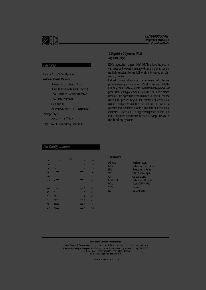 EDI444096C70SM_6030570.PDF Datasheet