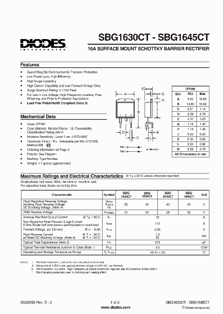 SBG1640CT-T-F_6053493.PDF Datasheet