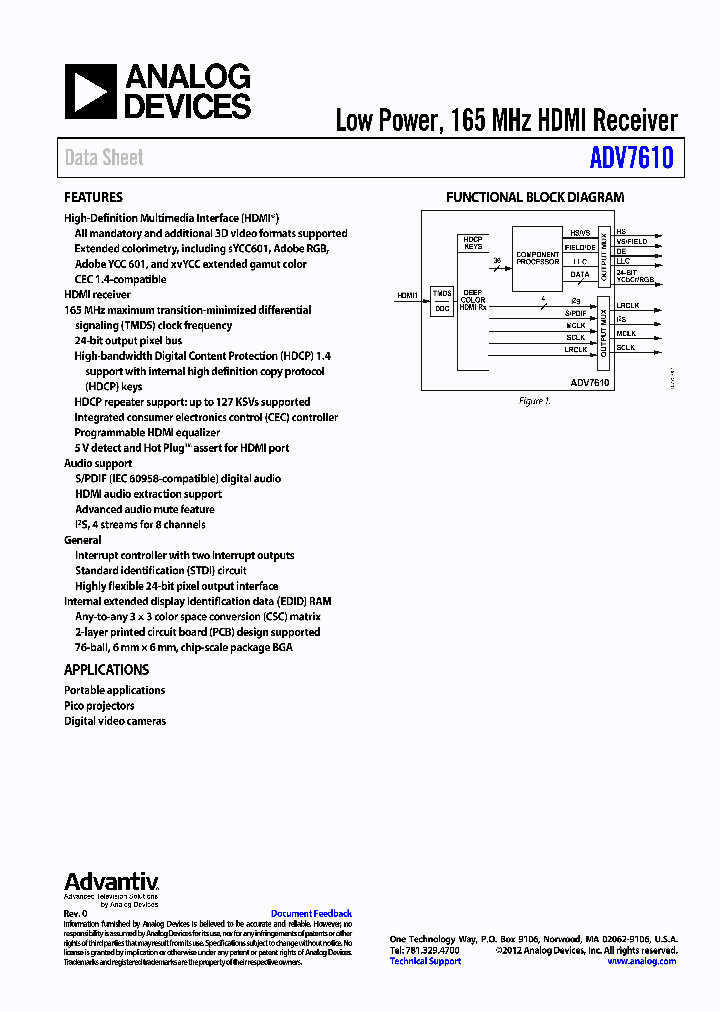 ADV7610_6070692.PDF Datasheet