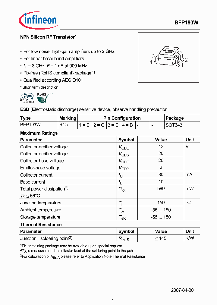 BFP193W07_6084505.PDF Datasheet