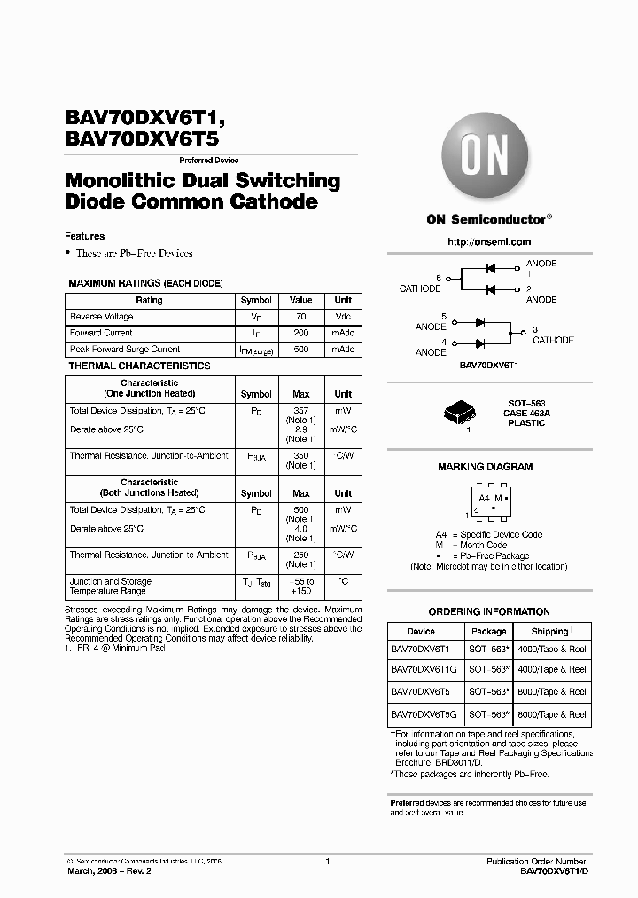 BAV70DXV6T1_6097148.PDF Datasheet