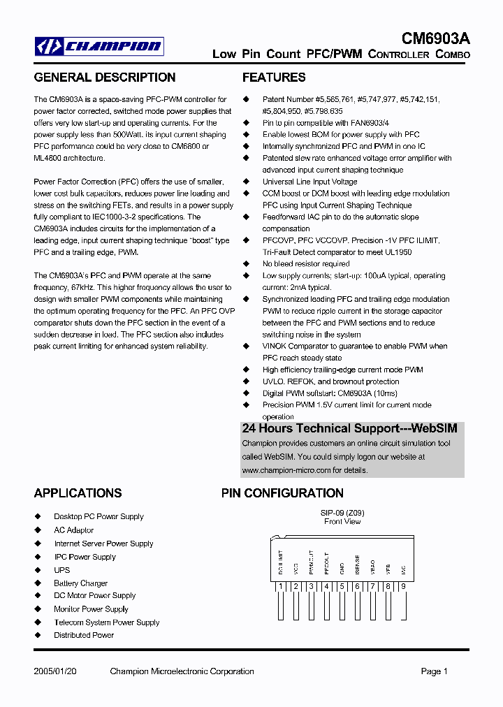 CM6903AGIZ_6104563.PDF Datasheet