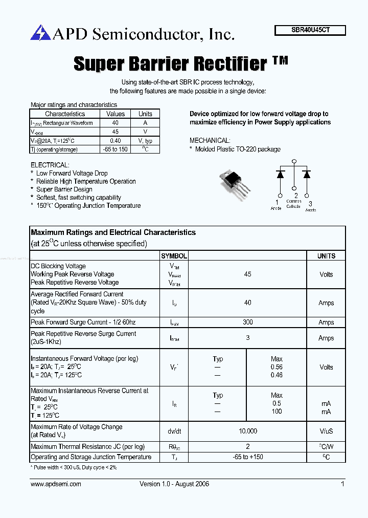 SBR40U45CT_6114894.PDF Datasheet