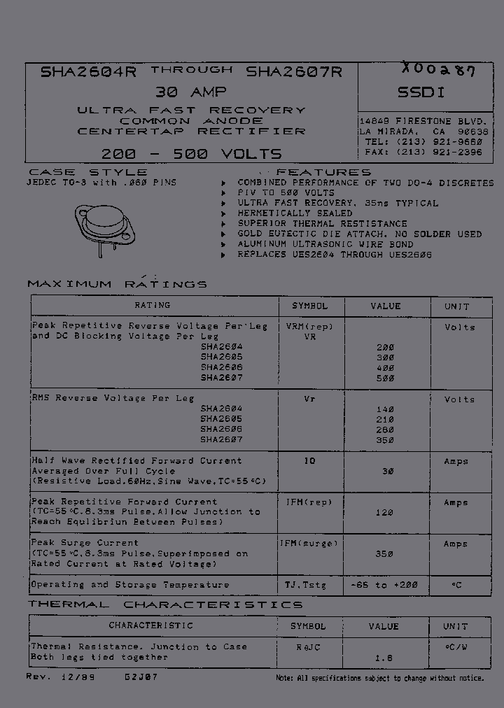 SHA2606_6122664.PDF Datasheet