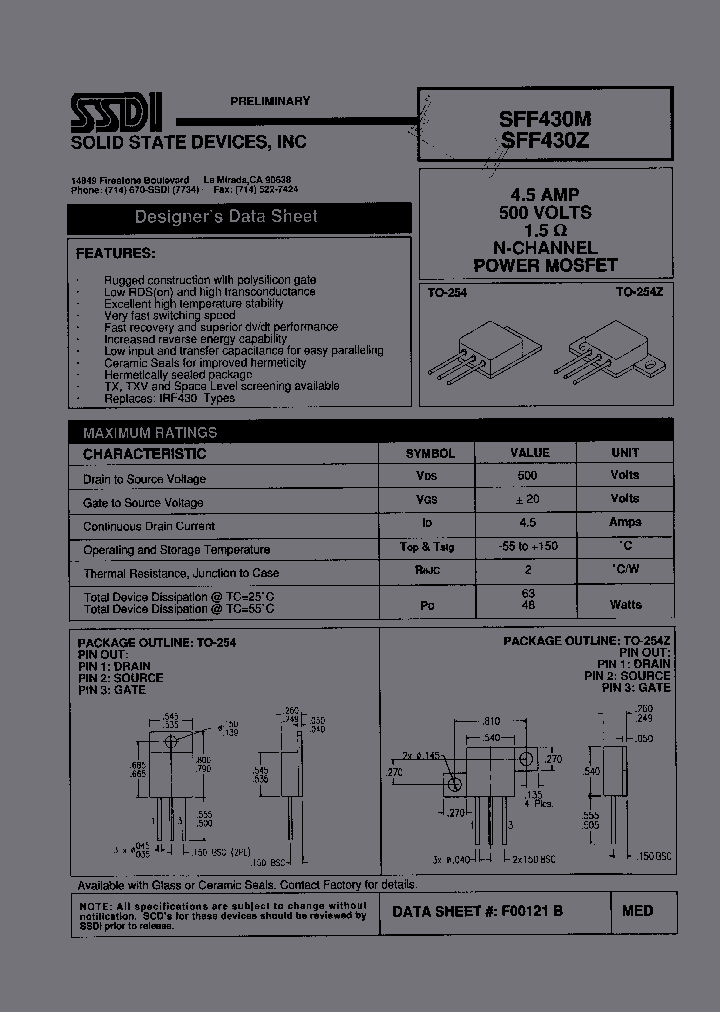 SFF430Z_6129380.PDF Datasheet