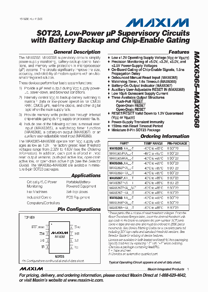 MAX6366HKA31T_6151637.PDF Datasheet