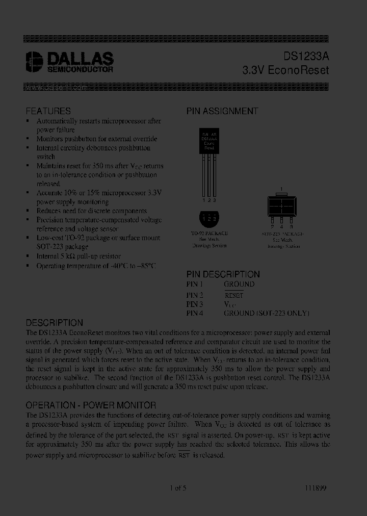 DS1233AZ-15_6174515.PDF Datasheet