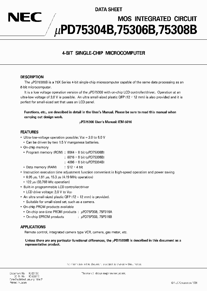 UPD75304BGK_6184459.PDF Datasheet