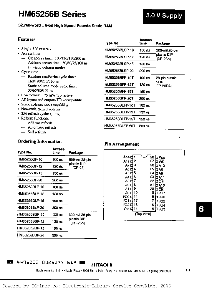 HM65256BSP-10_6191565.PDF Datasheet