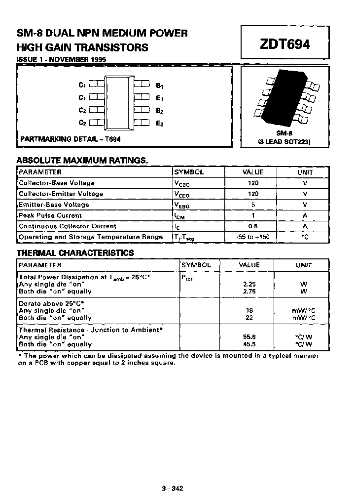 ZDT694TA_6217499.PDF Datasheet