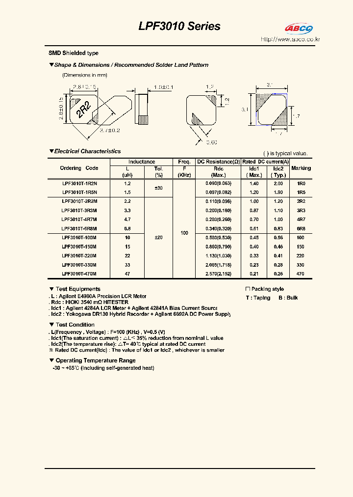 LPF3010_6239530.PDF Datasheet