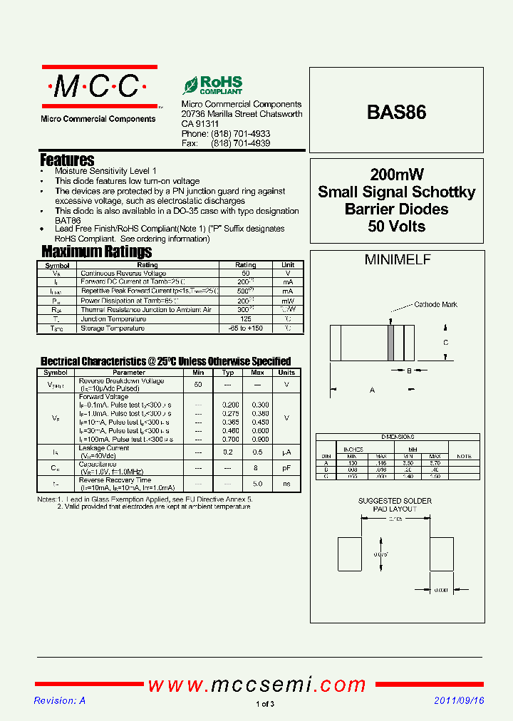 BAS86_6308790.PDF Datasheet